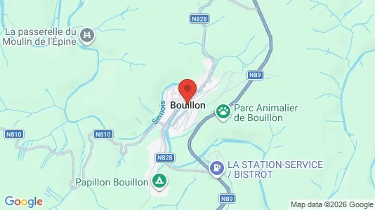Apartments for rent i Bouillon - kort over placeringen