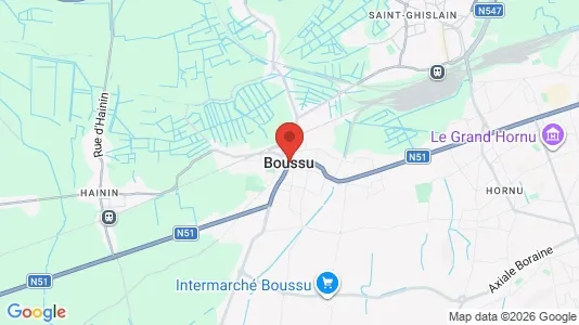 Apartments for rent i Boussu - kort over placeringen