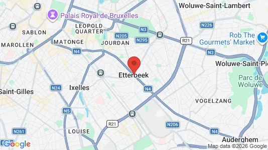 Houses for rent i Brussels Etterbeek - kort over placeringen