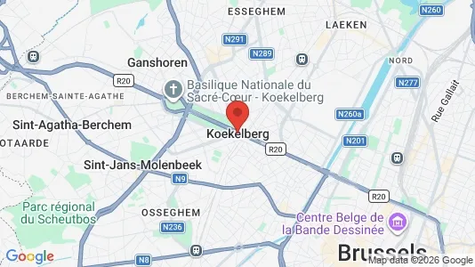 Houses for rent i Brussels Koekelberg - kort over placeringen