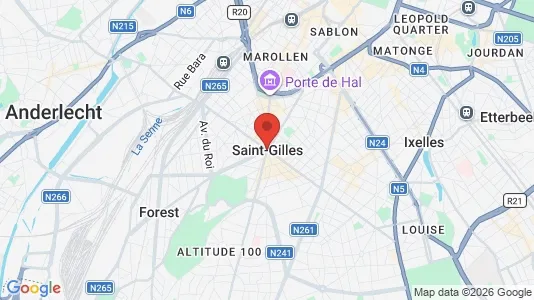 Houses for rent i Brussels Sint-Gillis - kort over placeringen