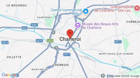 Apartments for rent i Charleroi - kort over placeringen