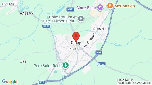 Houses for rent i Ciney - kort over placeringen