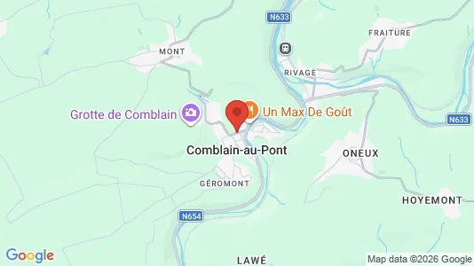 Apartments for rent i Comblain-au-Pont - kort over placeringen