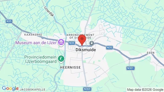 Houses for rent i Diksmuide - kort over placeringen