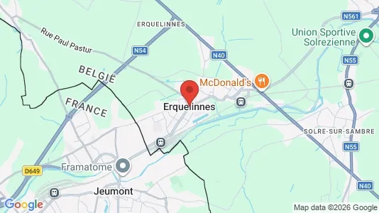 Houses for rent i Erquelinnes - kort over placeringen