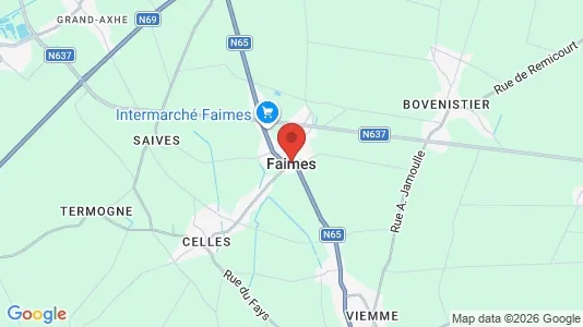 Apartments for rent i Faimes - kort over placeringen