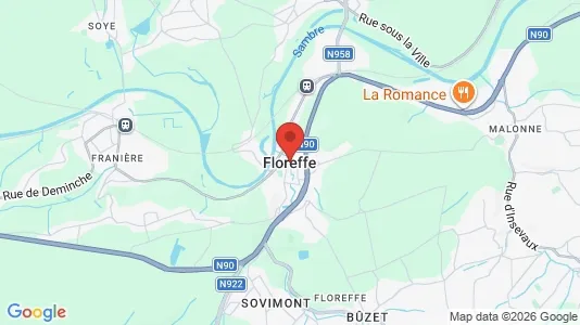 Houses for rent i Floreffe - kort over placeringen
