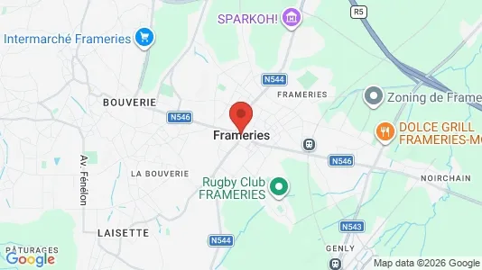 Apartments for rent i Frameries - kort over placeringen