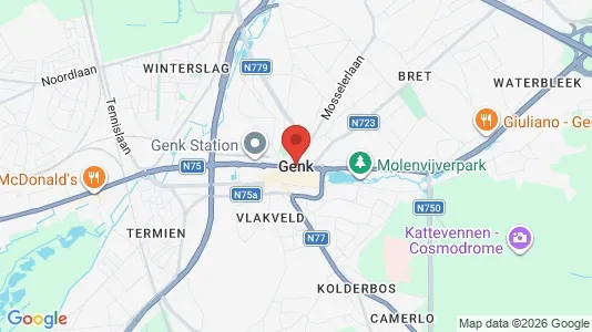 Apartments for rent i Genk - kort over placeringen