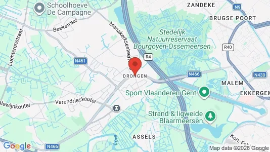 Houses for rent i Gent Drongen - kort over placeringen