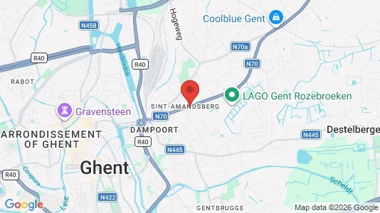 Houses for rent i Gent Sint-Amandsberg - kort over placeringen