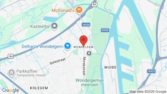Apartments for rent i Gent Wondelgem - kort over placeringen