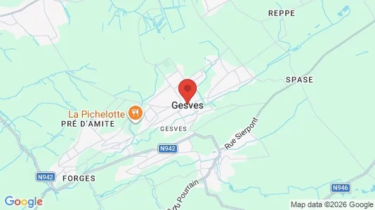 Houses for rent i Gesves - kort over placeringen
