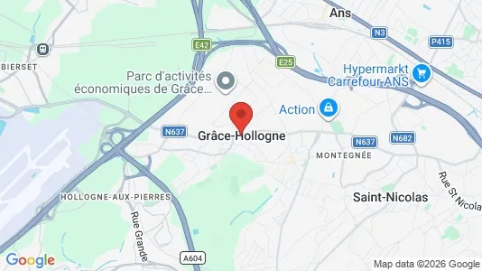 Apartments for rent i Grâce-Hollogne - kort over placeringen