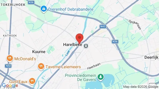 Houses for rent i Harelbeke - kort over placeringen