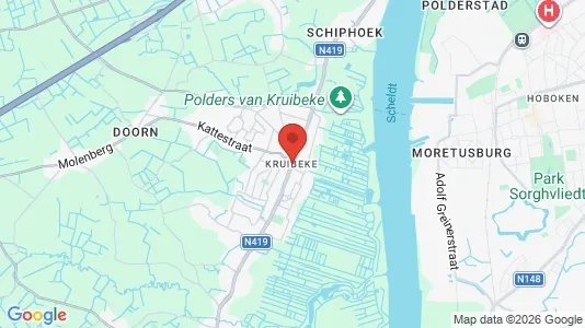 Houses for rent i Kruibeke - kort over placeringen