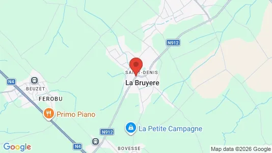Houses for rent i La Bruyère - kort over placeringen