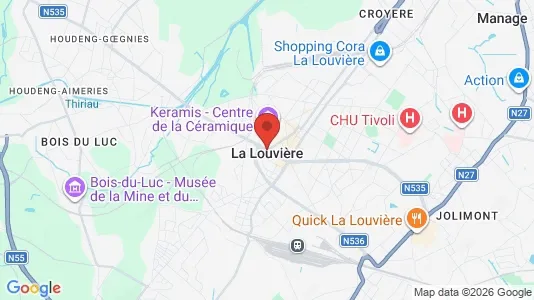 Apartments for rent i La Louvière - kort over placeringen