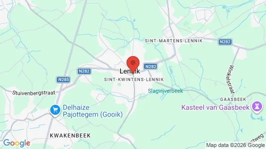 Houses for rent i Lennik - kort over placeringen