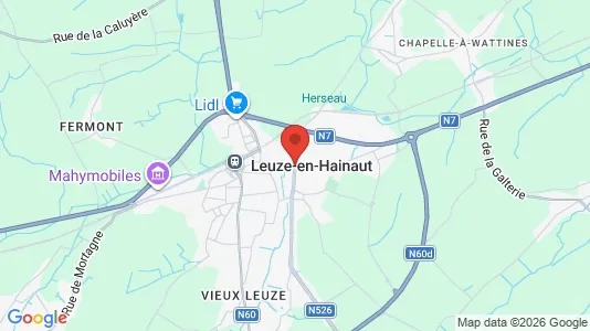 Houses for rent i Leuze-en-Hainaut - kort over placeringen