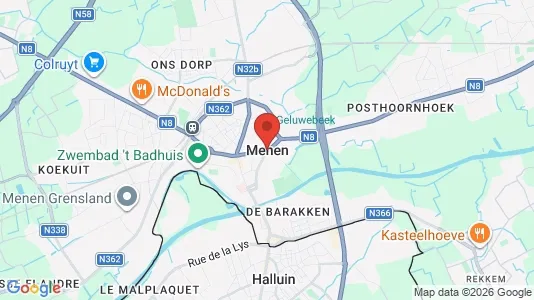 Houses for rent i Menen - kort over placeringen