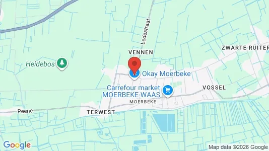 Houses for rent i Moerbeke - kort over placeringen