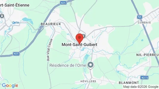 Apartments for rent i Mont-Saint-Guibert - kort over placeringen