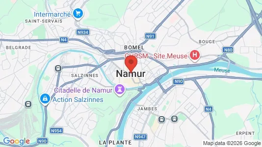 Houses for rent i Namen - kort over placeringen