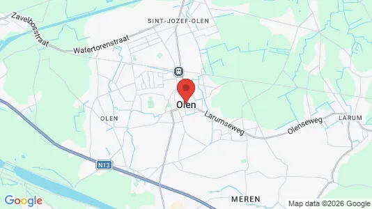Apartments for rent i Olen - kort over placeringen