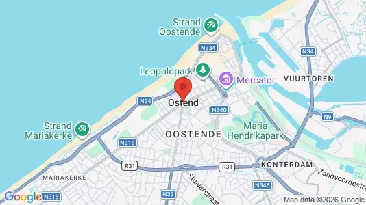 Houses for rent i Oostende - kort over placeringen