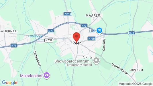 Houses for rent i Peer - kort over placeringen