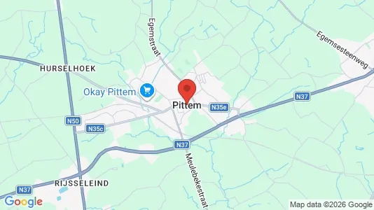 Houses for rent i Pittem - kort over placeringen