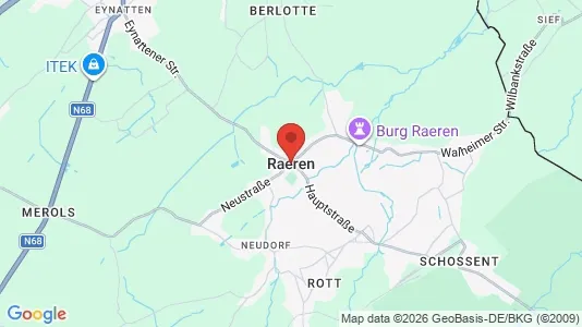 Houses for rent i Raeren - kort over placeringen