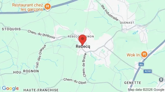 Houses for rent i Rebecq - kort over placeringen