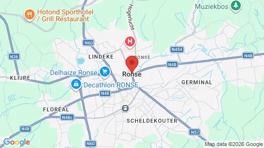 Houses for rent i Ronse - kort over placeringen