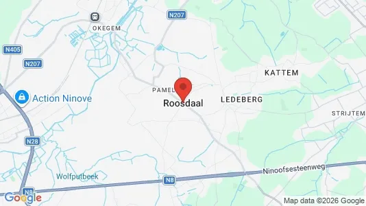 Houses for rent i Roosdaal - kort over placeringen