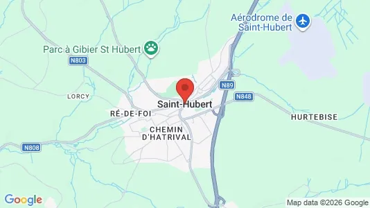 Houses for rent i Saint-Hubert - kort over placeringen