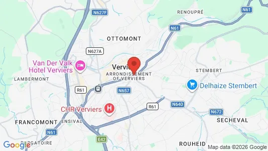 Houses for rent i Verviers - kort over placeringen