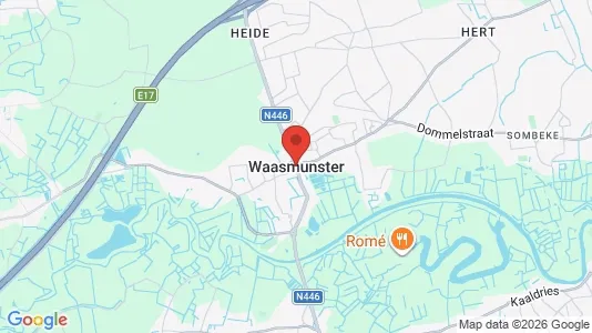 Houses for rent i Waasmunster - kort over placeringen