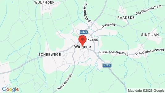 Houses for rent i Wingene - kort over placeringen