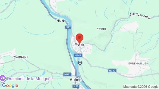 Houses for rent i Yvoir - kort over placeringen