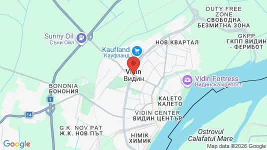 Apartments for rent i Vidin - kort over placeringen