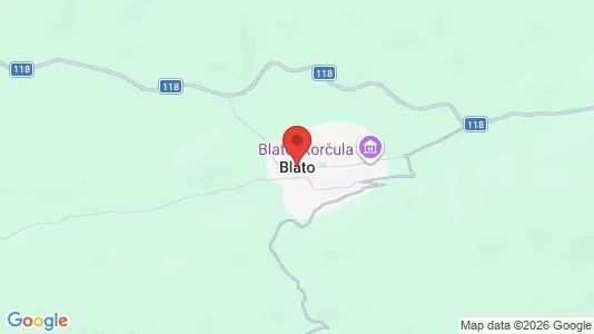 Houses for rent i Blato - kort over placeringen