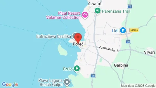 Apartments for rent i Poreč - kort over placeringen