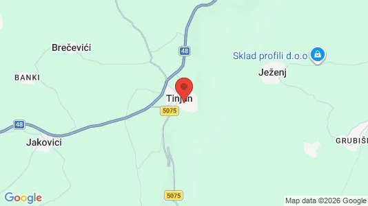 Houses for rent i Tinjan - kort over placeringen