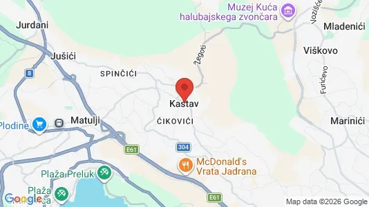 Apartments for rent i Kastav - kort over placeringen