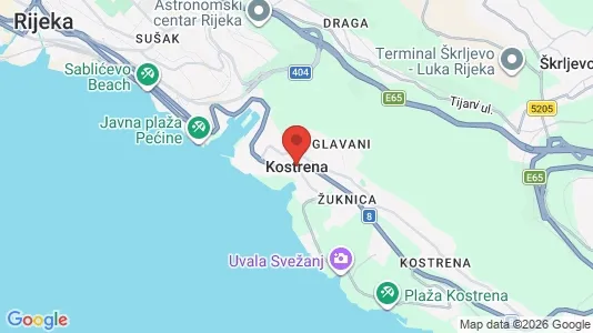 Apartments for rent i Kostrena - kort over placeringen