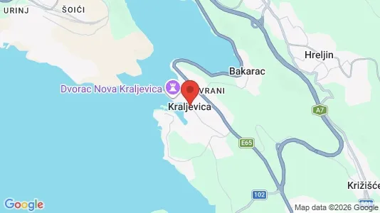 Apartments for rent i Kraljevica - kort over placeringen