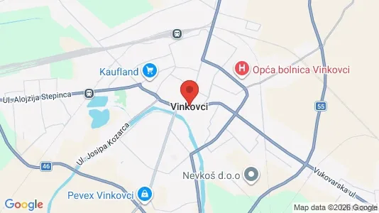 Houses for rent i Vinkovci - kort over placeringen